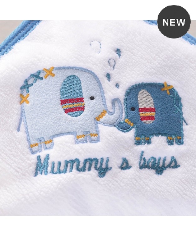 Σετ βρεφική κάπα με γαντάκι BLUE ELEPHANT (σε κουτί), RYTHMOS HOME Βρεφικές Κάπες