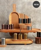  ΣΕΤ ΑΛΑΤΙ/ΠΙΠΕΡΙ/ΟΔΟΝΤΟΓΛΥΦΙΔΕΣ SS 18/10 ΑΣΗΜΙ ΣΕ ΞΥΛ. ΒΑΣΗ 19X7X14,5EK SUT113 Αλατοπίπερα - Λαδόξυδα