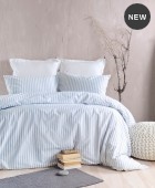 Σετ σεντόνια Υ/Δ με λάστιχο (160Χ205+25) ELOISE BLUE, RYTHMOS HOME Σεντόνια Υπέρδιπλα