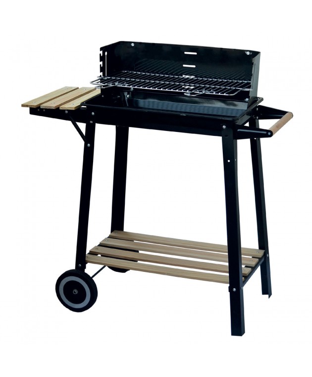 ESTIA ΨΗΣΤΑΡΙΑ BBQ TWIN ΜΕ ΡΟΔΕΣ ΜΕΤΑΦΟΡΑΣ 83Χ41Χ85 Αξεσουάρ Μπάρμπεκιου