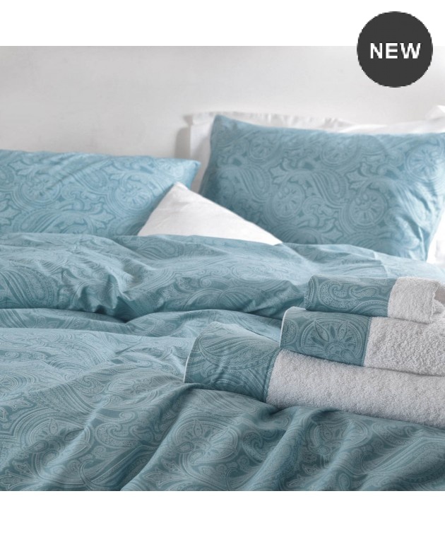 Σετ σεντόνια με λάστιχο (160Χ205+25)  CHARISMA TURQUOISE, RYTHMOS HOME Σεντόνια Υπέρδιπλα