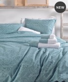 Σετ παπλωματοθήκη Υ/Δ (225Χ250) CHARISMA TURQUOISE, RYTHMOS HOME Παπλωματοθήκες Υπέρδιπλες