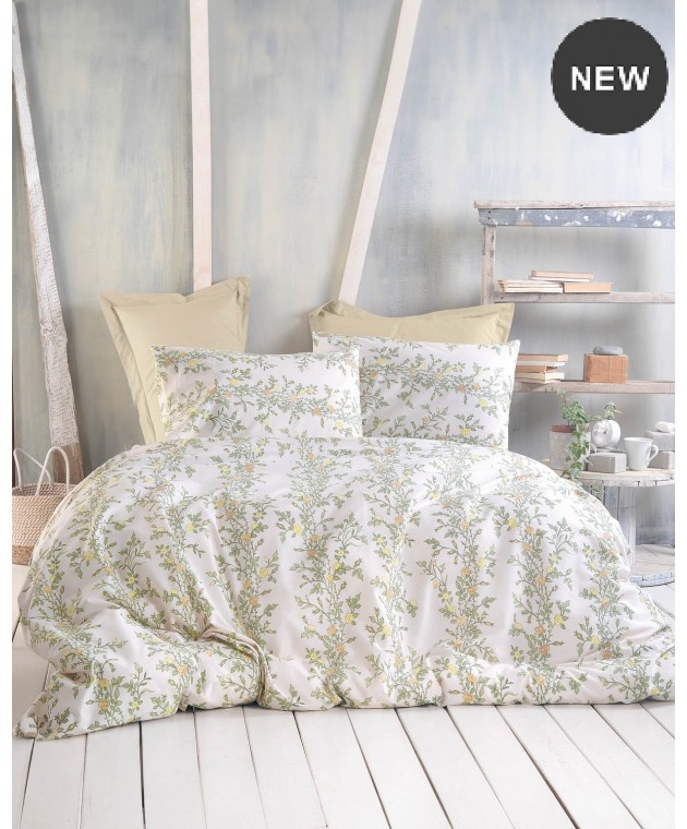 Σετ παπλωματοθήκη Υ/Δ (225Χ250) TALIA YELLOW, RYTHMOS HOME Παπλωματοθήκες Υπέρδιπλες
