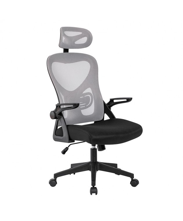 A8980 ΜΑΥΡO/ΓΚΡΙ MESH ΠΟΛΥΘΡΟΝΑ ΓΡΑΦΕΙΟΥ 59X63X46-113/56-122εκ. Καρέκλες