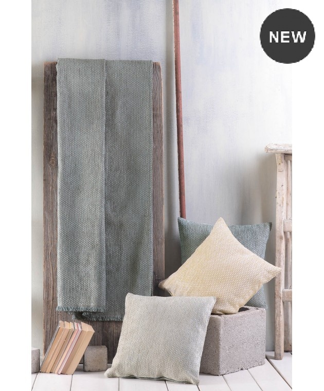 Διακοσμητική μαξιλαροθήκη (40Χ40) HONEY LIGHT GREY, RYTHMOS HOME Μαξιλαροθήκες