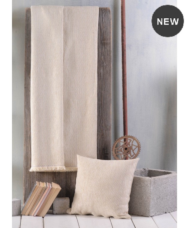 Διακοσμητική μαξιλαροθήκη (40Χ40) HONEY ECRU-YELLOW, RYTHMOS HOME Μαξιλαροθήκες