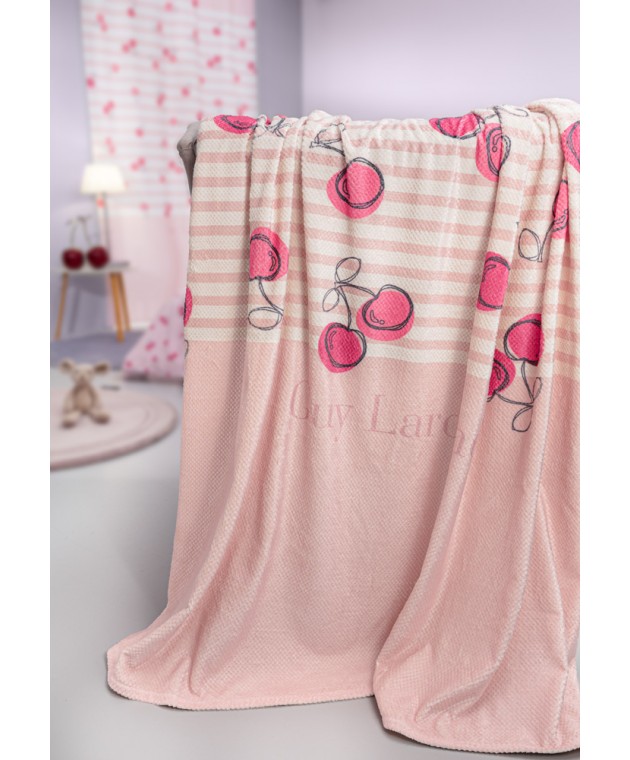 Κουβέρτα Ultrasoft CHERRIES 160x220 Κουβέρτες Fleece