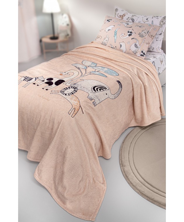 Κουβέρτα Ultrasoft ZOOTOPIA CAMEO 160x220 Κουβέρτες Fleece