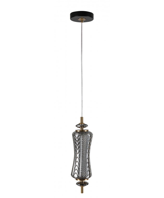 PDC 1287 CR 1/Φ ΜΑΚΡΟΣΤΕΝΟ ΓΥΑΛΙΝΟ ΧΡΩΜΙΟ LED-7W ΔΙΑΚΟΣΜΗΤΙΚΟ ΚΡΥΣΤΑΛΛΟ ΦΩΤΙΣΤΙΚΑ ΟΡΟΦΗΣ