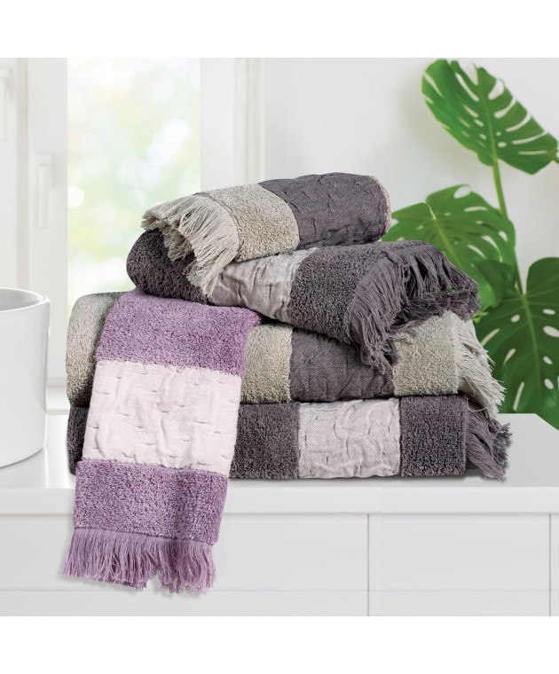 DAS HOME ΣΕΤ ΠΕΤΣΕΤΕΣ 3ΤΕΜΑΧΙΑ DAILY 0745 TAUPE Σετ πετσέτες Mπάνιου