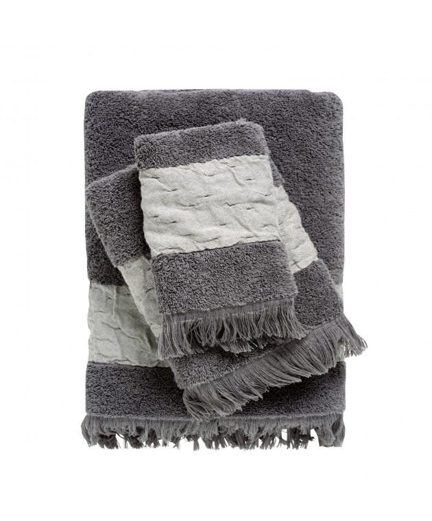 DAS HOME ΣΕΤ ΠΕΤΣΕΤΕΣ 3ΤΕΜΑΧΙΑ DAILY 0746 DARK GREY Σετ πετσέτες Mπάνιου