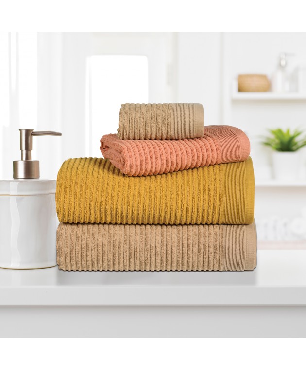 DAS HOME ΣΕΤ ΠΕΤΣΕΤΕΣ 3ΤΕΜΑΧΙΑ DAILY 0743 BEIGE Σετ πετσέτες Mπάνιου