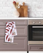 DAS HOME ΣΕΤ ΠΟΤΗΡΟΠΑΝΑ 2ΤΜΧ 40Χ60 0736 BORDEAUX, WHITE Ποτηρόπανα
