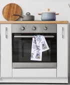 DAS HOME ΣΕΤ ΠΟΤΗΡΟΠΑΝΑ 2ΤΜΧ 40Χ60 0735 GREY, WHITE Ποτηρόπανα