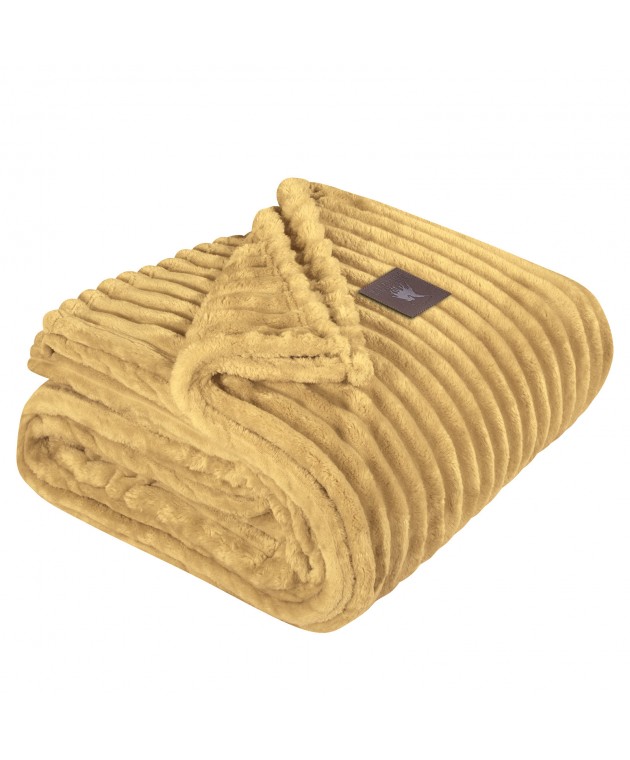 GREENWICH POLO CLUB ΚΟΥΒΕΡΤΑ FLEECE ΥΠΕΡΔΙΠΛH 3488 OCHRE 220Χ240 Κουβέρτες Fleece Υπέρδιπλες