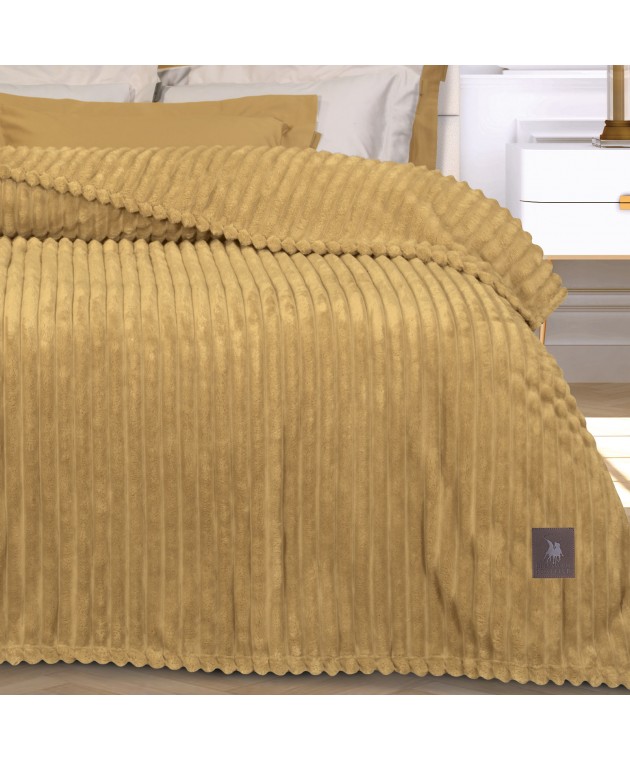 GREENWICH POLO CLUB ΚΟΥΒΕΡΤΑ FLEECE ΥΠΕΡΔΙΠΛH 3488 OCHRE 220Χ240 Κουβέρτες Fleece Υπέρδιπλες