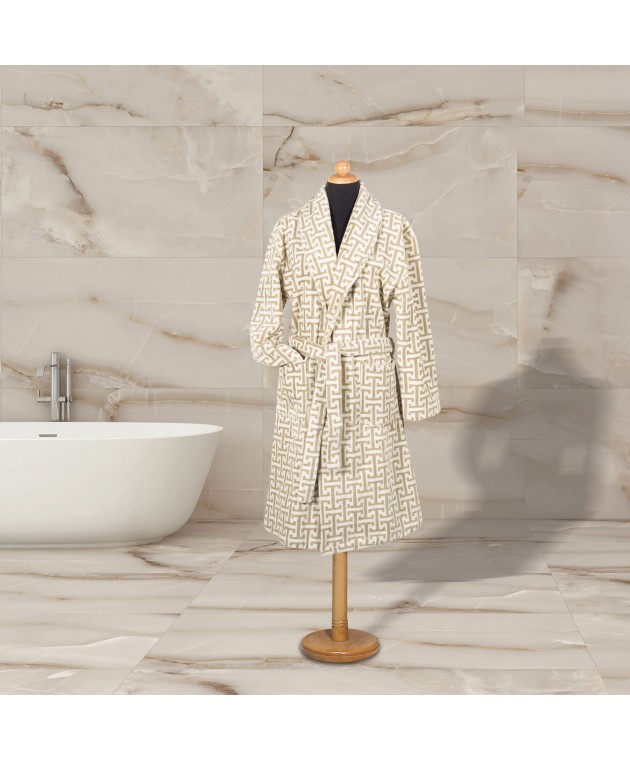 GREENWICH POLO CLUB ΜΠΟΥΡΝΟΥΖΙ LARGE 3093 ECRU, TAUPE Μπουρνούζια