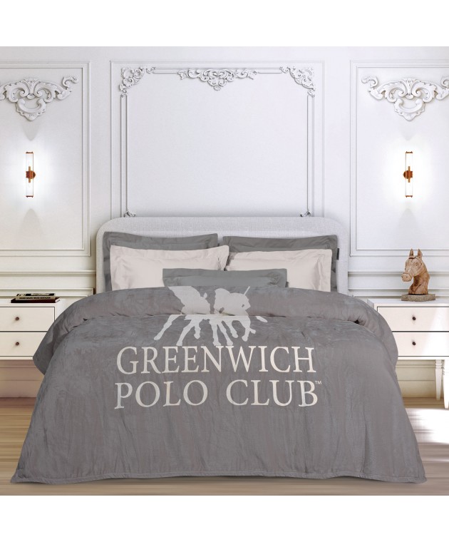 GREENWICH POLO CLUB ΚΟΥΒΕΡΤΑ FLEECE ΥΠΕΡΔΙΠΛH 3489 GREY 220Χ240 Κουβέρτες Fleece Υπέρδιπλες