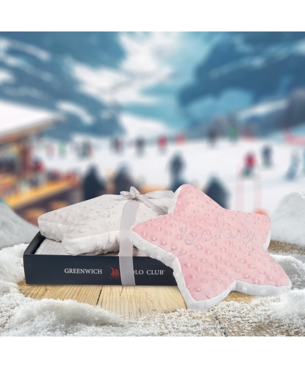 GREENWICH POLO CLUB ΚΟΥΒΕΡΤΑ FLEECE 75X100 ΒΑΒΥ 8847 PINK, WHITE Αγκαλιάς-Λίκνου