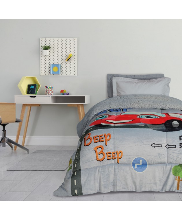 DAS KIDS ΚΟΥΒΕΡΤΟΠΑΠΛΩΜΑ 160Χ220 4923 GREY, RED Κουβερτοπαπλώματα