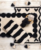 DAS HOME ΤΑΠΕΤΟ 50Χ80 0767 BLACK, IVORY Πατάκια Mπάνιου