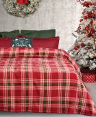 DAS HOME ΚΟΥΒΕΡΤΑ FLEECE 220Χ240 1361 GREEN, RED Κουβέρτες Fleece Υπέρδιπλες