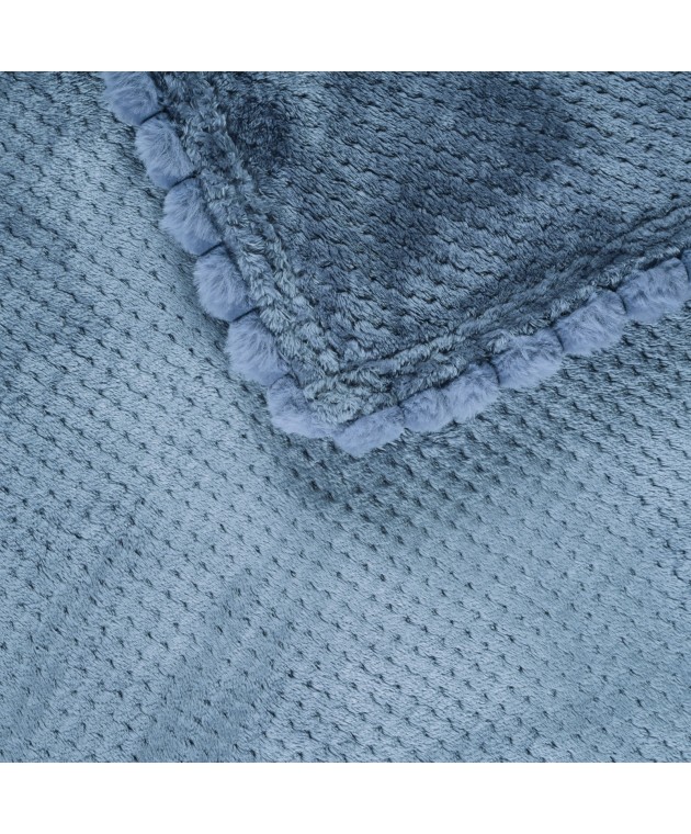 DAS HOME ΚΟΥΒΕΡΤΑ FLEECE 220Χ240 1186 DUSTY BLUE Κουβέρτες Fleece Υπέρδιπλες
