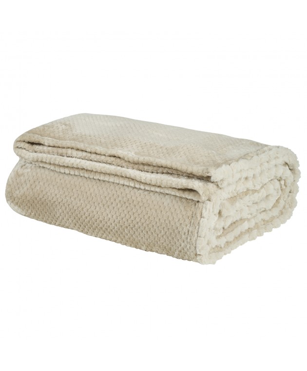 DAS HOME ΚΟΥΒΕΡΤΑ FLEECE 220Χ240 1187 BEIGE Κουβέρτες Fleece Υπέρδιπλες