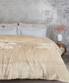 DAS HOME ΚΟΥΒΕΡΤΑ FLEECE 220Χ240 1187 BEIGE Κουβέρτες Fleece Υπέρδιπλες