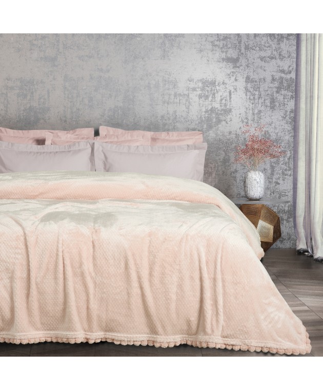 DAS HOME ΚΟΥΒΕΡΤΑ FLEECE 160Χ220 1185 PINK Κουβέρτες Fleece Μονές