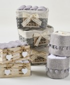 DAS HOME ΣΕΤ ΠΕΤΣΕΤΕΣ 4ΤΕΜΑΧΙΩΝ SOFT 4012 WHITE Σετ πετσέτες Mπάνιου