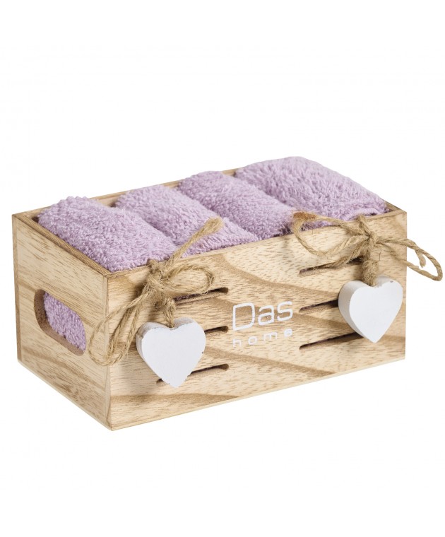 DAS HOME ΣΕΤ ΠΕΤΣΕΤΕΣ 4ΤΕΜΑΧΙΩΝ SOFT 4007 LILAC Σετ πετσέτες Mπάνιου
