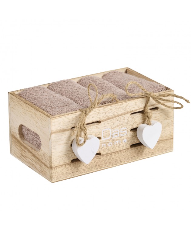 DAS HOME ΣΕΤ ΠΕΤΣΕΤΕΣ 4ΤΕΜΑΧΙΩΝ SOFT 4008 TAUPE Σετ πετσέτες Mπάνιου