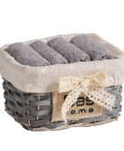 DAS HOME ΣΕΤ ΠΕΤΣΕΤΕΣ 4ΤΕΜΑΧΙΩΝ SOFT 4001 GREY Σετ πετσέτες Mπάνιου