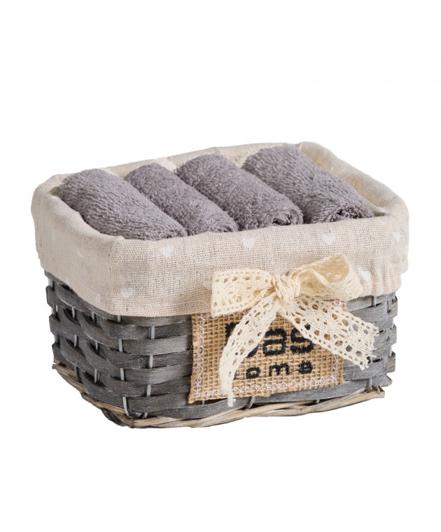DAS HOME ΣΕΤ ΠΕΤΣΕΤΕΣ 4ΤΕΜΑΧΙΩΝ SOFT 4001 GREY Σετ πετσέτες Mπάνιου