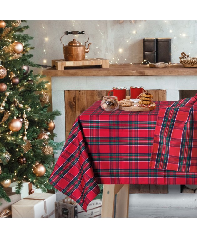 DAS HOME CHRISTMAS ΤΡΑΠΕΖΟΜΑΝΤΗΛΟ 140Χ220 0769 GREEN, RED Τραπεζομάντηλα Χριστουγεννιάτικα