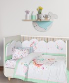 DAS BABY ΠΑΠΛΩΜΑ FUN DIGITAL 4919 MINT, PINK, WHITE 110Χ150 Βρεφικά Παπλώματα