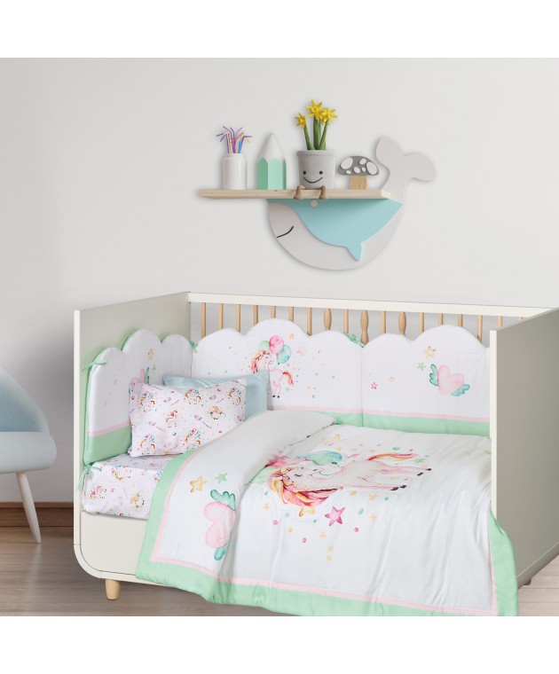DAS BABY ΠΑΠΛΩΜΑ FUN DIGITAL 4919 MINT, PINK, WHITE 110Χ150 Βρεφικά Παπλώματα