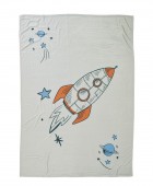 DAS BABY ΚΟΥΒΕΡΤΑ FLEECE 80X110 BABY FUN 4912 BLUE, GREY, ORANGE Αγκαλιάς-Λίκνου