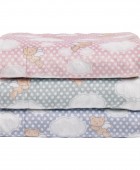 DAS BABY ΚΟΥΒΕΡΤΑ FLEECE 75X100 RELAX 4903 BLUE Αγκαλιάς-Λίκνου