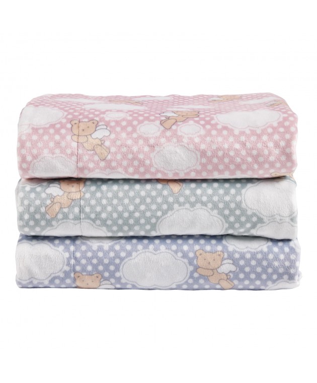 DAS BABY ΚΟΥΒΕΡΤΑ FLEECE 75X100 RELAX 4903 BLUE Αγκαλιάς-Λίκνου