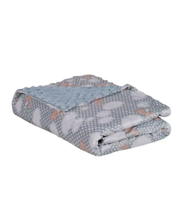 DAS BABY ΚΟΥΒΕΡΤΑ FLEECE 75X100 RELAX 4903 BLUE Αγκαλιάς-Λίκνου