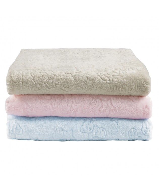 DAS BABY ΚΟΥΒΕΡΤΑ FLEECE 75X100 RELAX 4906 ECRU Αγκαλιάς-Λίκνου