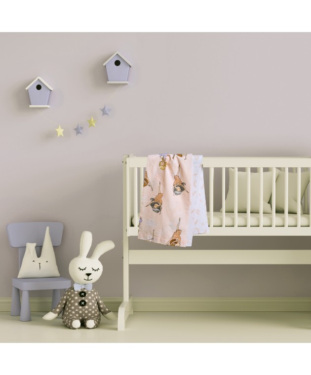 DAS BABY ΣΕΤ ΣΕΝΤΟΝΙΑ ΛΙΚΝΟΥ FUN 4913 LILAC, PINK Βρεφικά Σεντόνια Λίκνου-Καλαθούνας