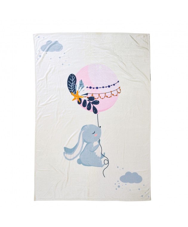 DAS BABY ΚΟΥΒΕΡΤΑ FLEECE 80X110 BABY FUN 4915 LIGHT BLUE, MINT, PINK Αγκαλιάς-Λίκνου