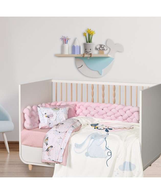 DAS BABY ΚΟΥΒΕΡΤΑ FLEECE 110Χ150 BABY FUN 4915 LIGHT BLUE, MINT, PINK Κούνιας