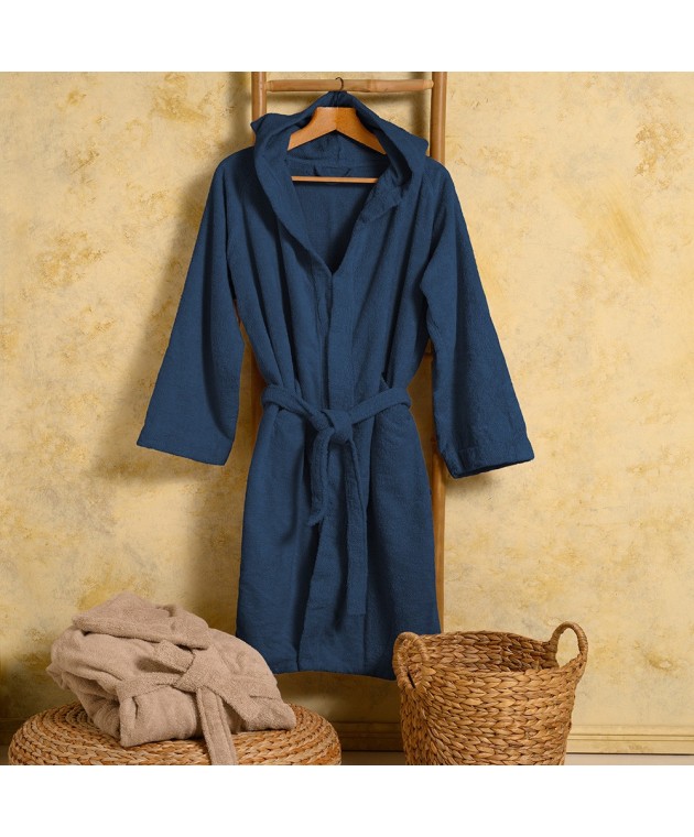 ΜΠΟΥΡΝΟΥΖΙ ΕΝΗΛΙΚΩΝ BLOOM NAVY BLUE SMALL Μπουρνούζια
