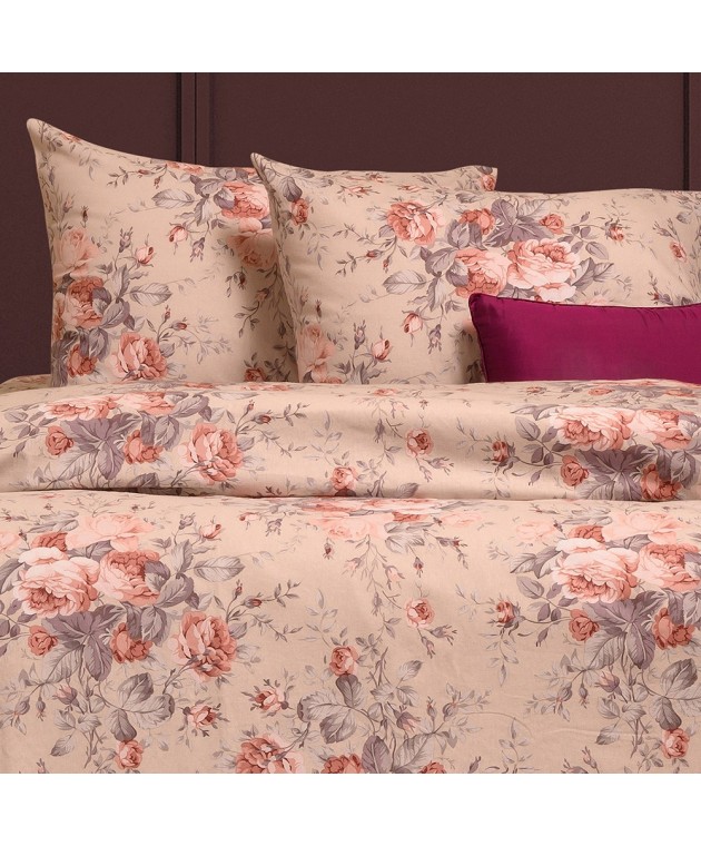ΠΑΠΛΩΜΑΤΟΘΗΚΗ ΦΑΝΕΛΕΝΙΑ ΜΟΝΗ PEONIA ROSE (165X245) Παπλωματοθήκες  Μονές Φανελένιες