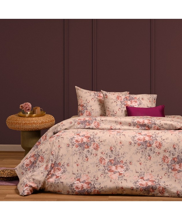 ΠΑΠΛΩΜΑΤΟΘΗΚΗ ΦΑΝΕΛΕΝΙΑ ΜΟΝΗ PEONIA ROSE (165X245) Παπλωματοθήκες  Μονές Φανελένιες