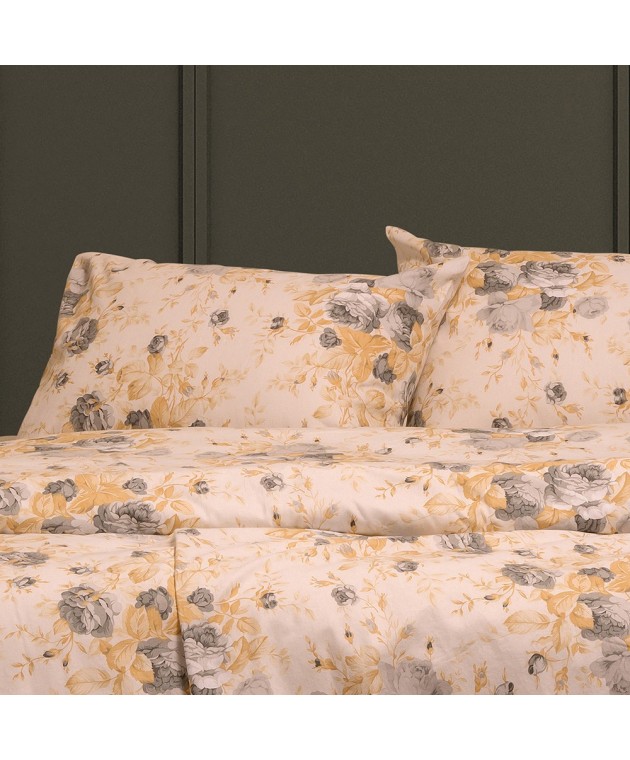 ΣΕΤ ΜΑΞΙΛΑΡΟΘΗΚΕΣ ΦΑΝΕΛΕΝΙΕΣ PEONIA GREY (53X72) Μαξιλαροθήκες Φανελένιες